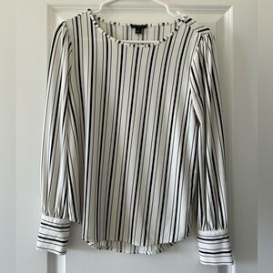 Striped Black and White Women's Blouse